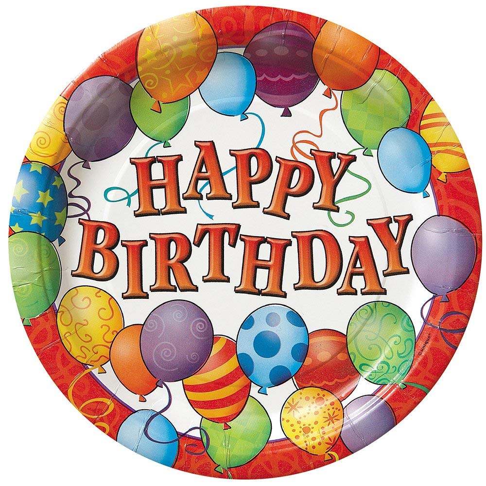 Paquet assiette anniversaire - 10pcs