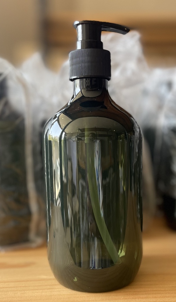 Bouteille crème/savon liquide verte 500ml par 10pcs