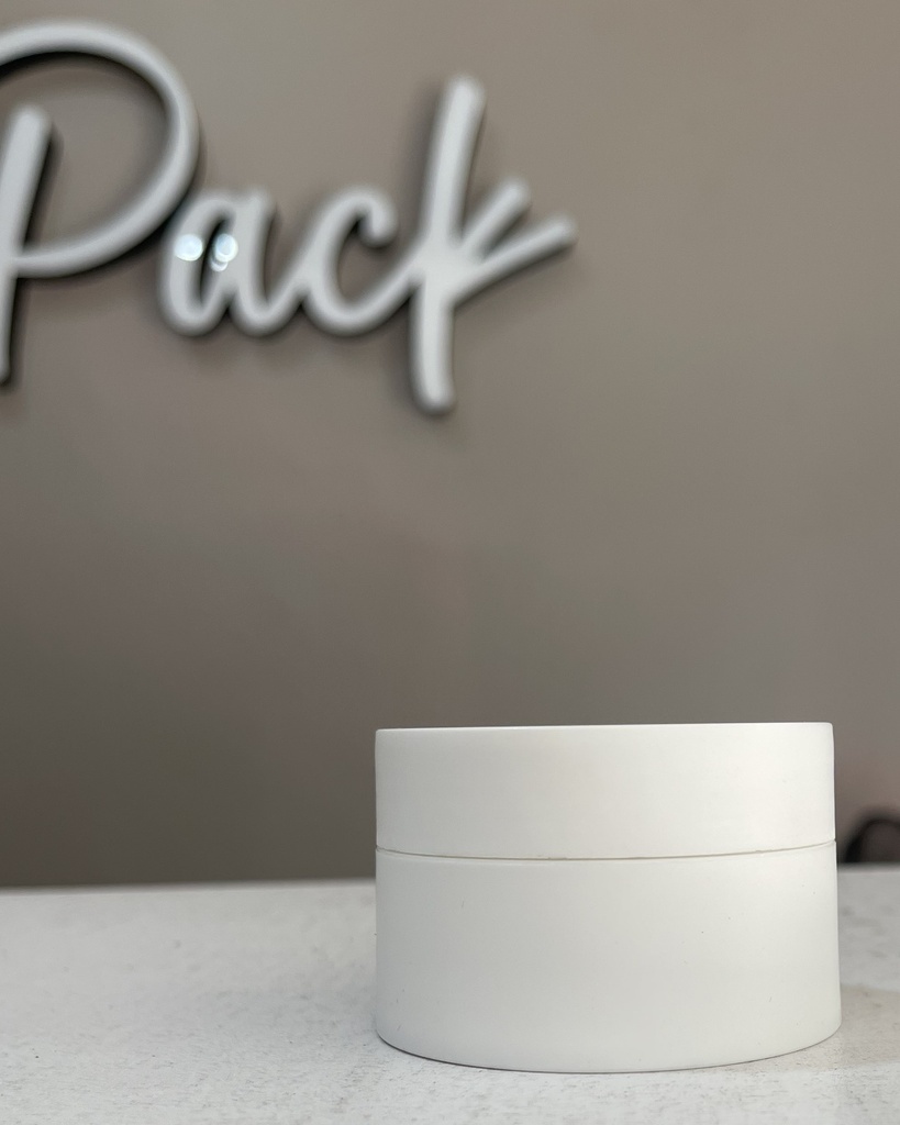 Pot crème plastique blanc 50g par 10pcs