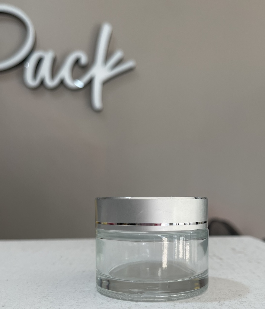 Pot crème en verre rond 50g par 10pcs