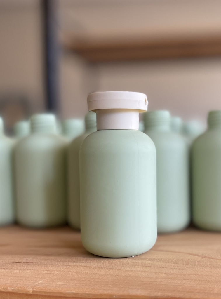 Bouteille verte givré crème/savon liquide 100ml par 10pcs