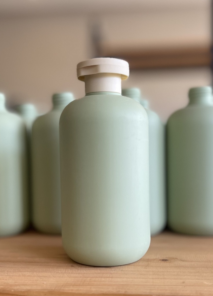 Bouteille verte givré crème/savon liquide 300ml par 10pcs