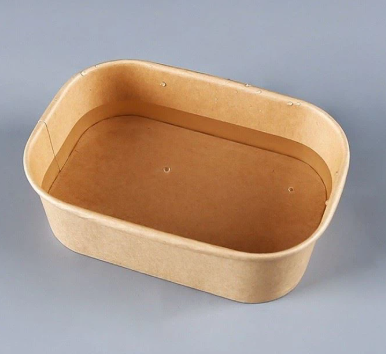 Pièce barquette kraft rectangle 500ml par 10pcs