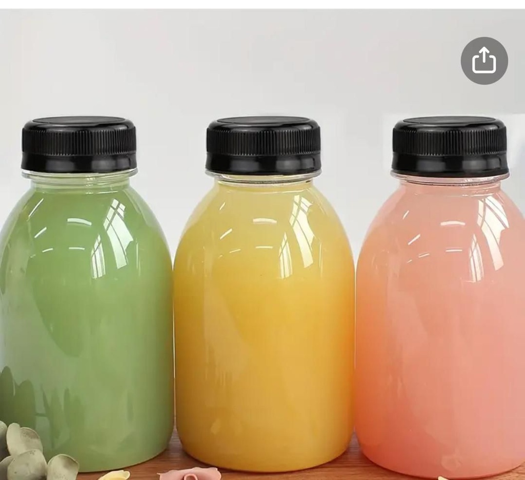 Lot bouteille à jus plastique 250ml par 10pcs