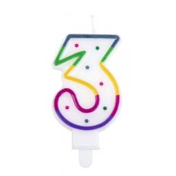 Pièce bougie en chiffre n°3