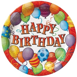 Paquet assiette anniversaire - 10pcs