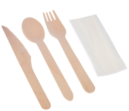 [WCPW] Paquet couvert complet en bois - 4pcs
