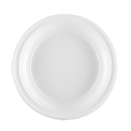 Paquet assiette plastique blanche - 25PCS