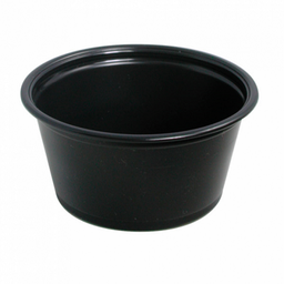 [BB80CCB + C100165CCL] Paquet pot à sauce 3.25oz noir - 100pcs