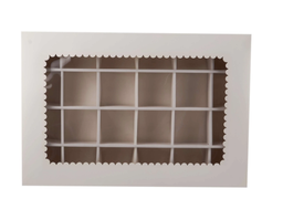[HSMSB24PW] Pièce boite à gâteau 24pcs avec fenêtre
