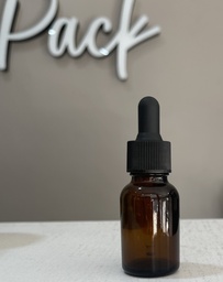 Flacon huile avec pipette en verre ambré 20ml par 10pcs